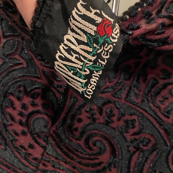 Y2K LIP SERVICE vintage stretchy gothic vamp long dress L - Picture 5 of 6